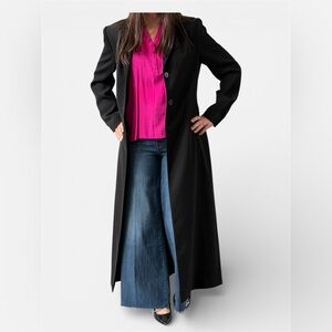 Benelle New York Black Trench Coat, Vintage, Women’s Size 6